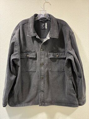 Men's ORIGINAL USE Long Sleeve Denim Jacket Regular Fit Black Wash XL